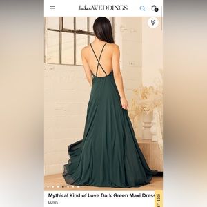 Lulus dark green maxi dress. Size small
